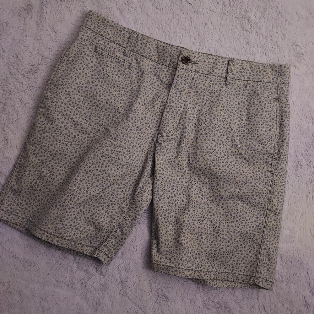 Rodd Gunn Shorts Mens 34 Floral Print AOP Cotton Stretch Chino Preppy Custom Fit